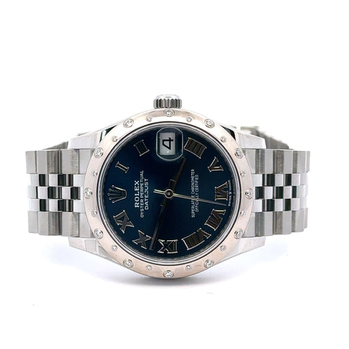 Brand New Rolex Datejust 31mm Oyster Steel Watch 278344RBR, Gold & Diamond Bezel