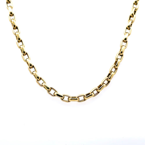 Roberto Coin Designer 18K Yellow Gold Fine Gauge Square Link 17", 10.7g, S107908