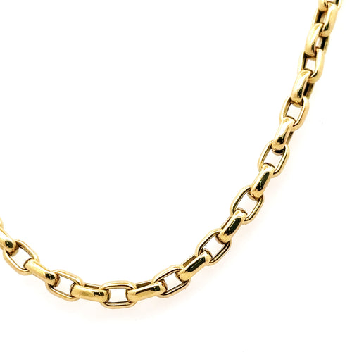Roberto Coin Designer 18K Yellow Gold Fine Gauge Square Link 17", 10.7g, S107908