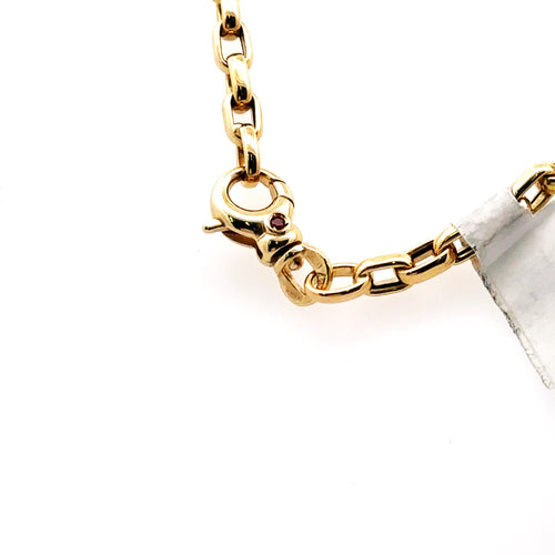 Roberto Coin Designer 18K Yellow Gold Fine Gauge Square Link 17", 10.7g, S107908