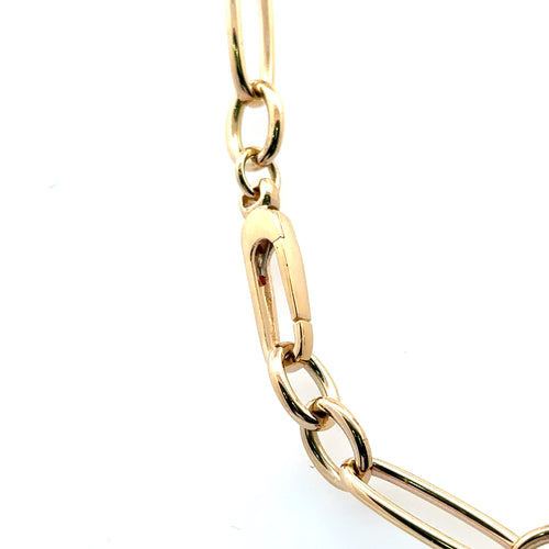 Roberto Coin Alternating Gold Oval Link Short Chain Necklace 18.5" 18.2grams
