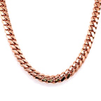 Men's Miami Cuban Link Chain necklace  10k Rose Gold - 75.2g Length - 22 Inches