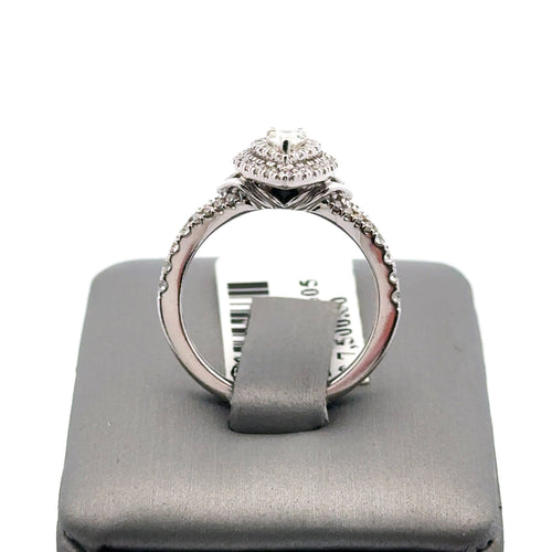 Vera Wang 14k White Gold 0.75CT Diamond Engagement Ring Size 6.50 S107916