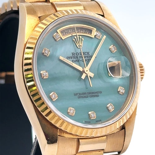 Pre-Owned Rolex Day Date Presidential 36mm 18k Yellow Gold Watch 18238