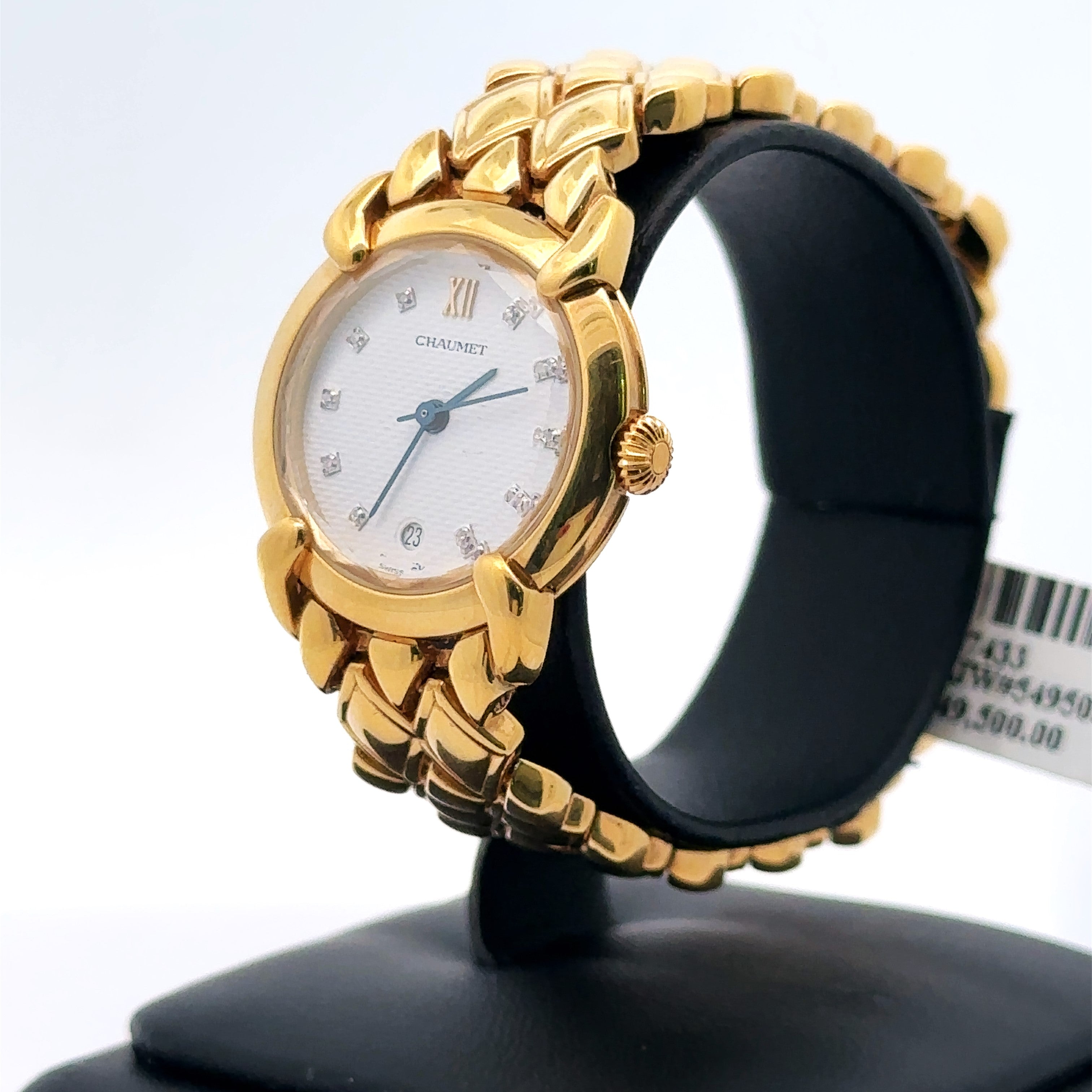Chaumet Elysees 18k Gold 25mm Quartz Date Watch Mother of pearl Dial p