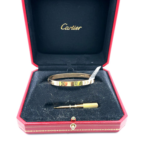 Pre Owned- Cartier Love Bracelet, Size 17, 2021 Box & Papers Included