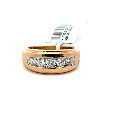 14k Yellow Gold 1.00 CT Diamond Men's Wedding Band, 10.1g, Size 10.5, S107954
