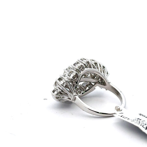 Ladies 18k White Gold 2.90 CT Diamond Cocktail Ring 11.1gm Size 7.25, S16126