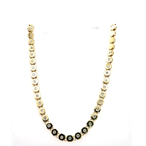 18k Yellow Gold 1.50CT Diamond Ladies Necklace, 51.5G, 16", S107979