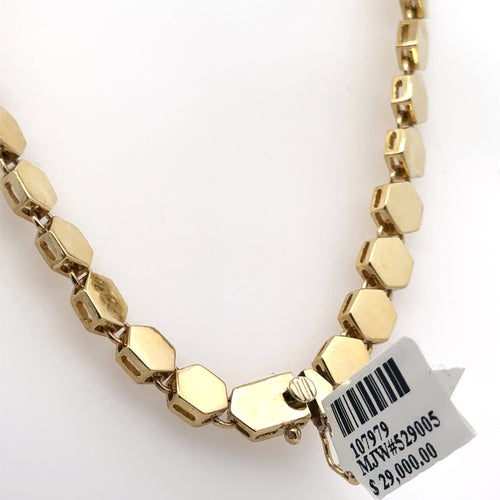 18k Yellow Gold 1.50CT Diamond Ladies Necklace, 51.5G, 16", S107979