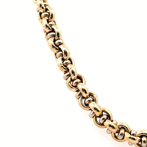 14k Yellow Gold Men's Fancy Chain, 35.3gm, 24, Made In Italy S107986