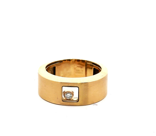 Chopard Happy Diamonds 18k Yellow Gold Band Ring Size 8, 11.2grams