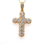 14k Yellow Gold 2.50CT Lab Grown Diamond Cross Pendant, 5.8gm S107989