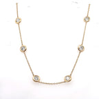 14k Yellow Gold 5.50 CT Lab Diamond By The Yard Necklace, 8.1g, 17", S107965