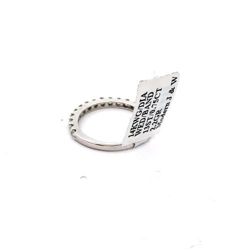 14k White Gold 0.60 CT Diamond Ladies Wedding Band, 2.2G, Size 7,  S106884