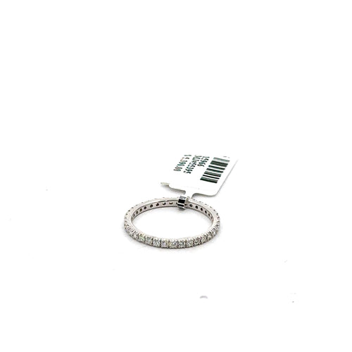 14k White Gold .85CT Eternity Diamond Wedding Band, 1.4G, Size 7,  S15966