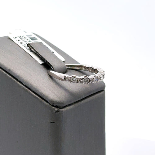 14k White Gold 0.60CT Diamond Ladies Wedding Band, 2.5G, Size 7,  S14897