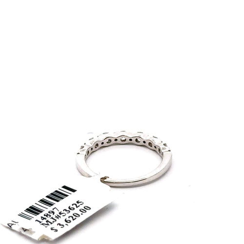 14k White Gold 0.60CT Diamond Ladies Wedding Band, 2.5G, Size 7,  S14897