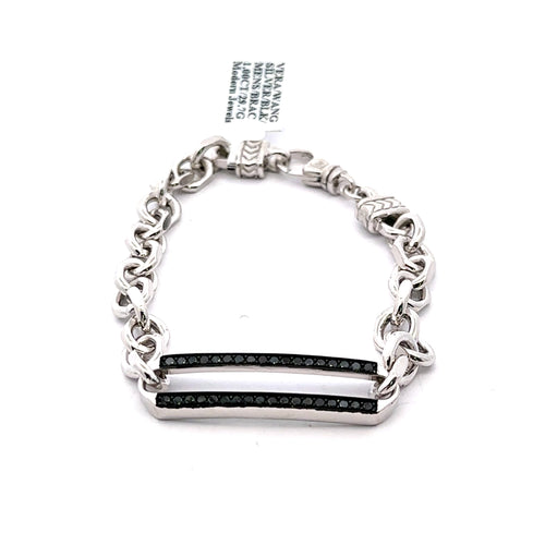 Vera Wang Bracelet Sterling Silver with Black Diamonds Diamonds, 29.7G S16156