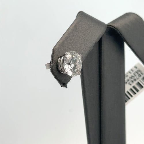 14k White Gold 4.30CT Lab-Grown Diamond Stud Earrings, Friction Back S107963