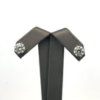 14k White Gold 4.10CT Lab-Grown Diamond Stud Earrings, Friction Back S107964