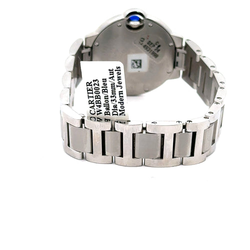 Cartier Ballon Bleu de Cartier watch, 33 mm Watch W4BB0023, Brand New