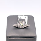 A. Jaffee 14k White Gold 1.00CT Diamond Halo Engagement Ring  Size 6 S105600
