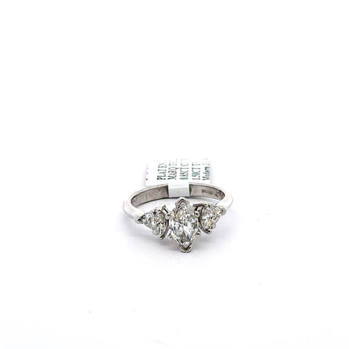 Platinum 1.35Ct Marquise Diamond Ladies Engagement Ring, 6.3gm, Size7.25 S106754