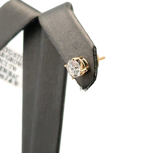 14k Yellow Gold 1.45CT Lab-Grown Diamond Stud Earrings, Screw Back S108012