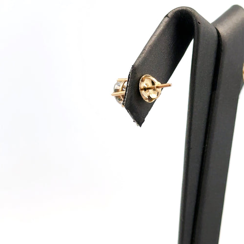 14k Yellow Gold 1.45CT Lab-Grown Diamond Stud Earrings, Screw Back S108012