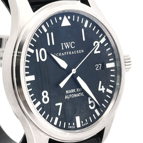 IWC Pilot Classic Mark XVI, 39mm Steel, Black Dial, IW3255.01 - Pre Owned