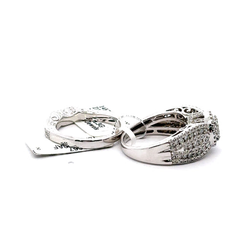 14k White Gold 2.60CT Diamond Engagement Ring Set, Size 7.25, 11.3g S16177