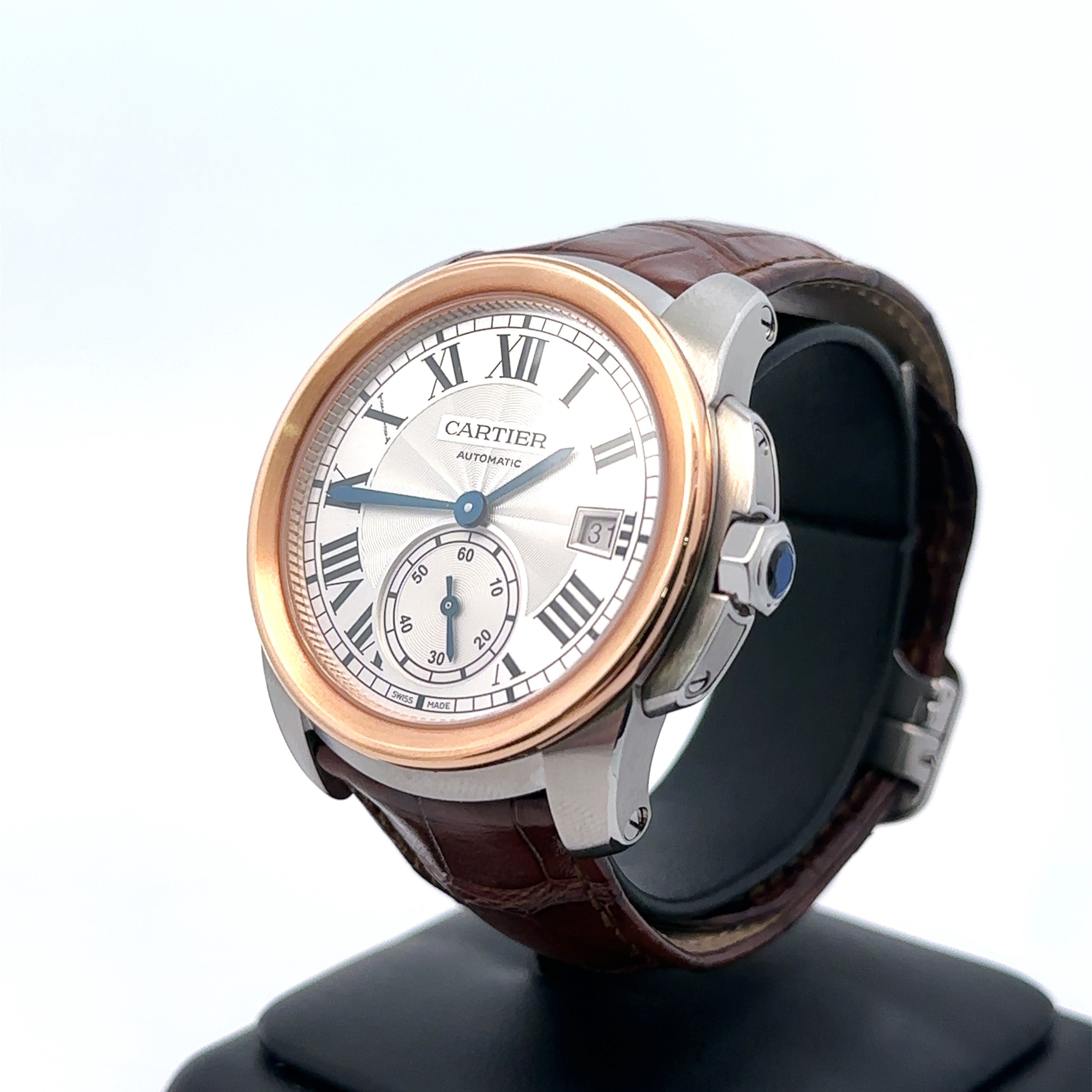 Cartier Calibre de Cartier 18k Rose Gold, Automatic 38mm Watch W2CA0