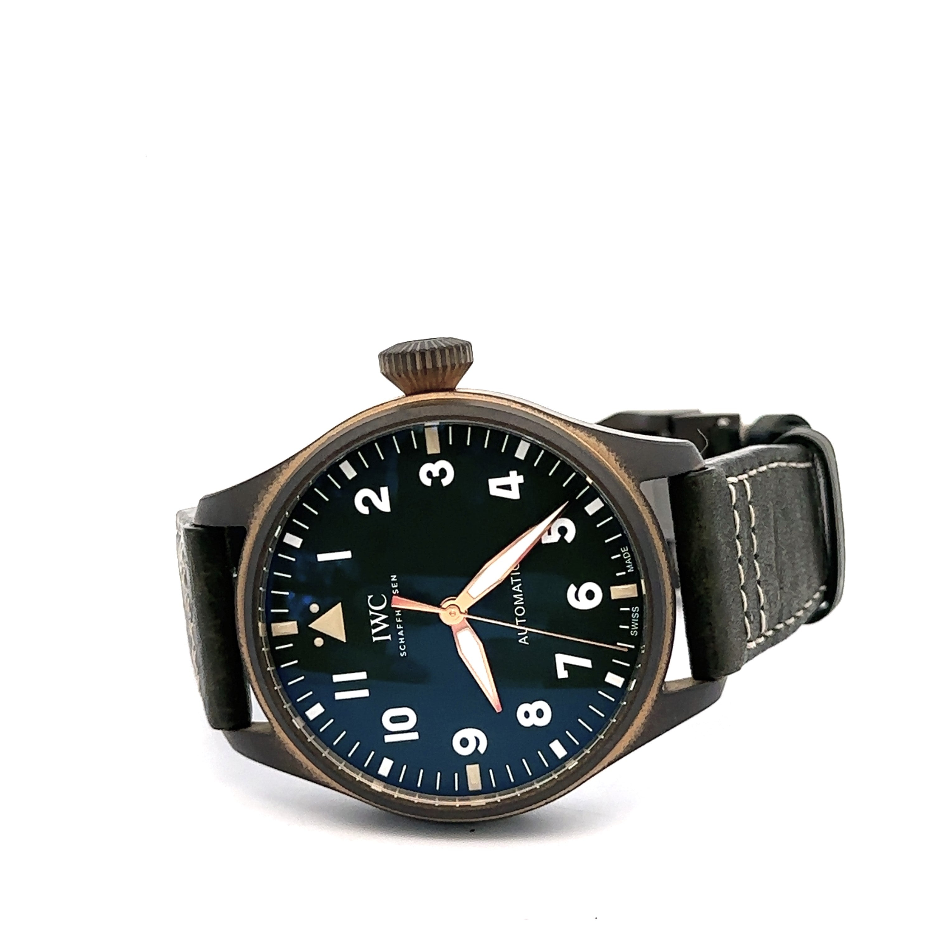 【9/2〆】 μ星 IWC BIG PILOT'S WATCH 43MM SPITFIRE BRONZE GREEN DIAL - IW329702