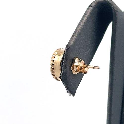 14k Yellow Gold 0.60 CT Diamond Cluster Stud Earrings, 3.4gm, S16210