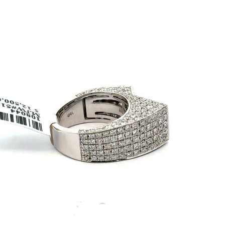 18k White Gold 2.00 CT Amethyst & Diamond Ladies Ring, 12.2gm, S 6.5 S108044