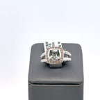 David Yurman Albion Ring Sterling Silver w/ Prasiolite &  Diamonds, S108054