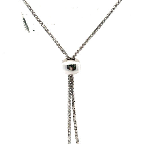 14k White Gold 6.00Ct Diamond Tennis Bolo adjustable Necklace, 27.7g,  S108060
