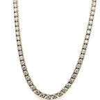 14k Yellow Gold 9.35Ct Diamond Tennis Bolo adjustable Necklace, 32.5g,  S108064