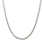 14K White Gold 10.00 CT Lab Grown Diamond Tennis Necklace, 17", 14.6g, S108058
