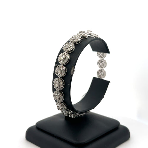14k White Gold 8.50 CT Diamond Tennis Bracelet, 120.5g, 7.5", S107271