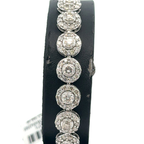 14k White Gold 8.50 CT Diamond Tennis Bracelet, 120.5g, 7.5", S107271