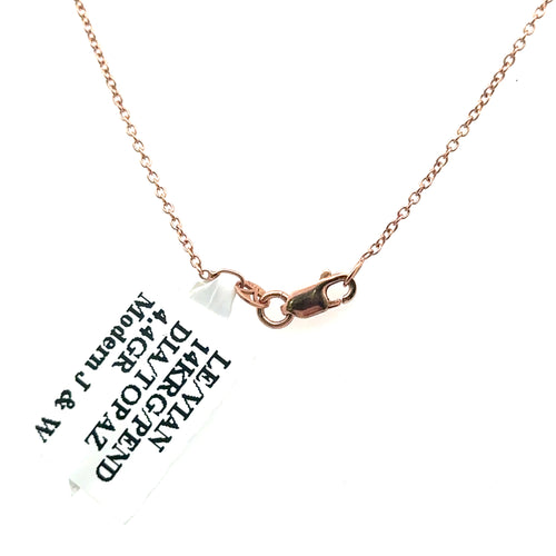 LeVian 14k Rose Gold  & Black Rhodium Ruby & Diamond Pendant, necklace S108106
