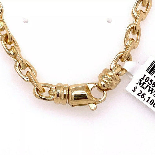 14k Yellow Gold Fancy Link Chain Necklace, 53.7gm, 24", S108133