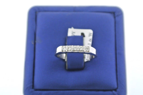 14K WHITE GOLD 0.25 CT ROUND CUT DIAMONDS 5 STONES LADIES DIAMOND BAND S102320