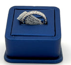 14k White Gold 1.75CT Baguette & Round Diamond Ring, 4.6gm, size 7 S16285