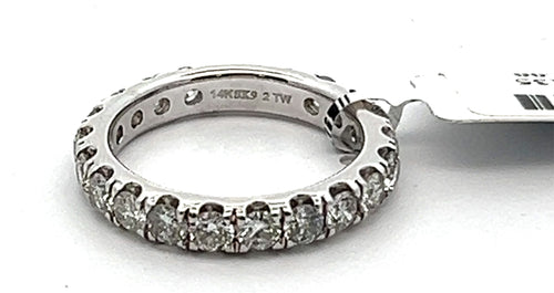 14k White Gold 1.75CT Baguette & Round Diamond Ring, 4.6gm, size 7 S16285