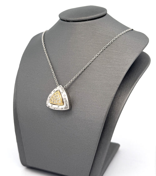 14k WYG 0.25 CT Diamond Ladies Pendant Necklace, 9.1g, S108791