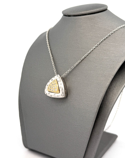 14k WYG 0.25 CT Diamond Ladies Pendant Necklace, 9.1g, S108791