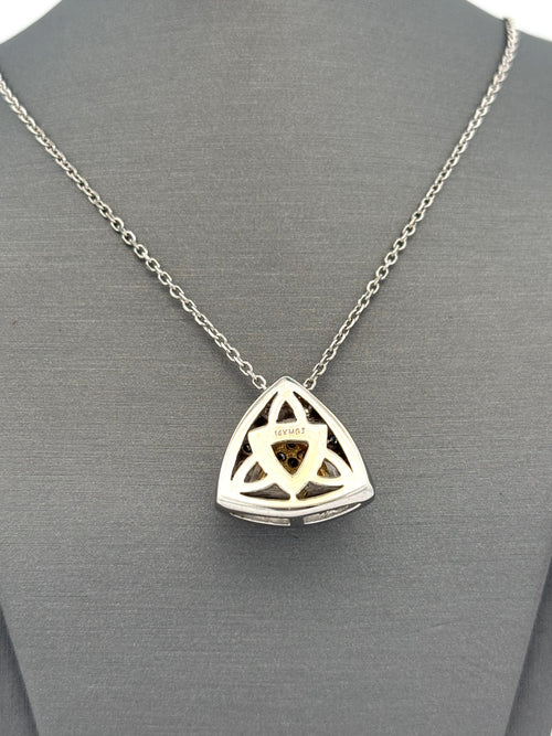 14k WYG 0.25 CT Diamond Ladies Pendant Necklace, 9.1g, S108791